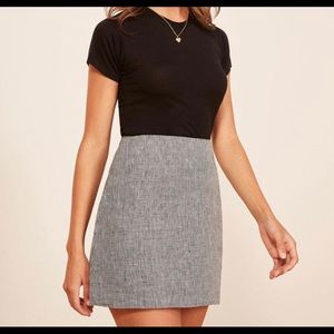 Reformation Donna Skirt black and white